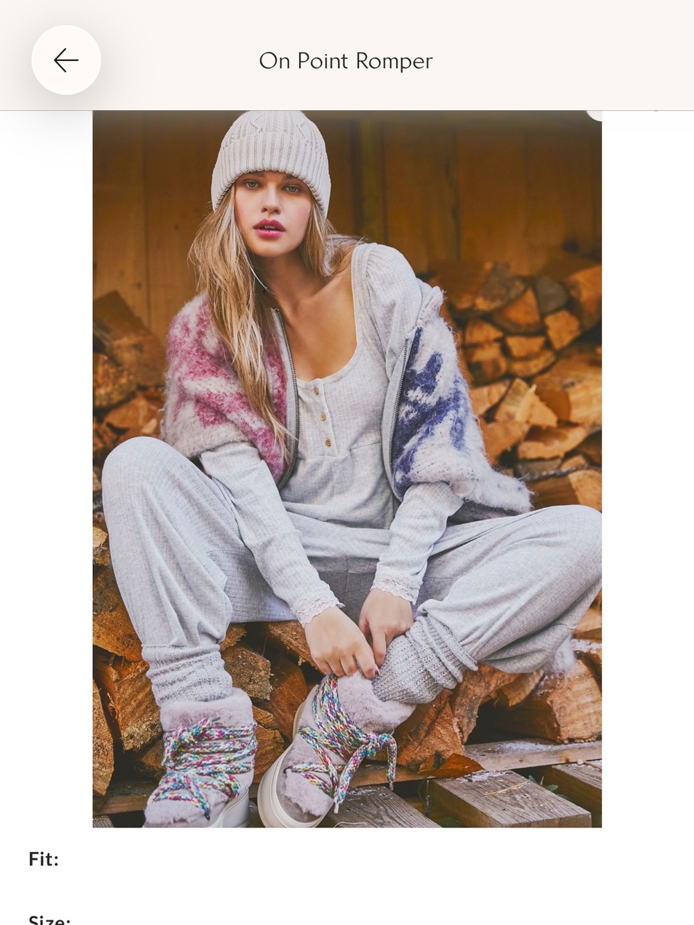 Cozy Dark Gray Thermal Romper